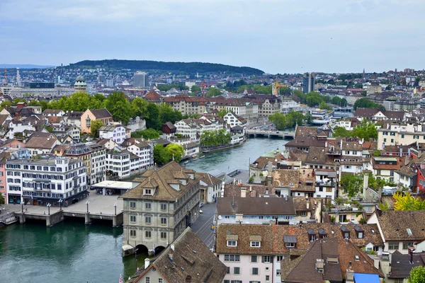 Обзор Цюриха, Швейцария — стоковое фото