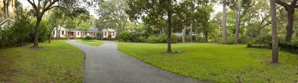 Wide panorama of property — Stock Photo, Image