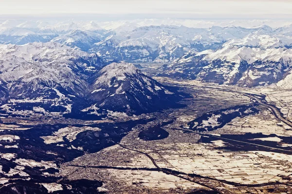 Flygfoto över chur — Stockfoto