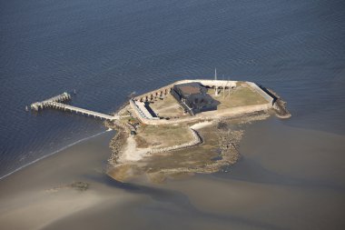 aerial view of fort sumter clipart