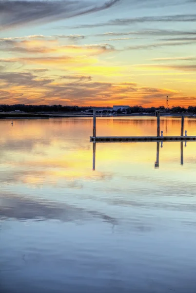 River at sunset hdr — Stock Photo, Image