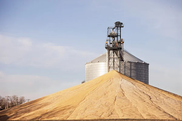 Grain dryer and grain — Stock Photo, Image