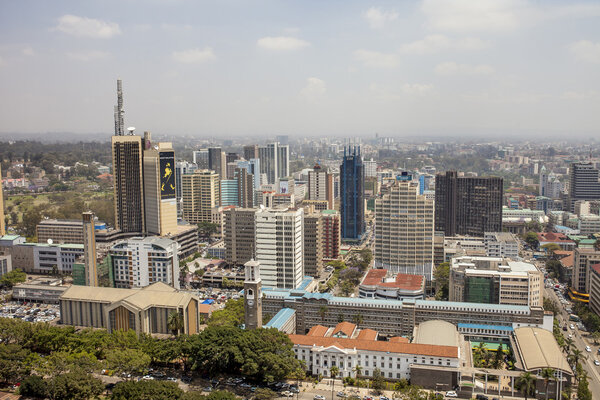 aerial view of Nairobi