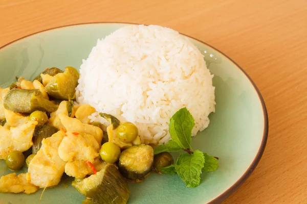 Thaïlande nourriture curry vert . — Photo