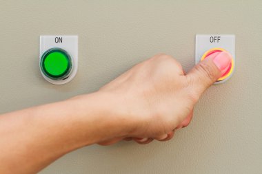 Başparmak touch kırmızı kapama düğmesi