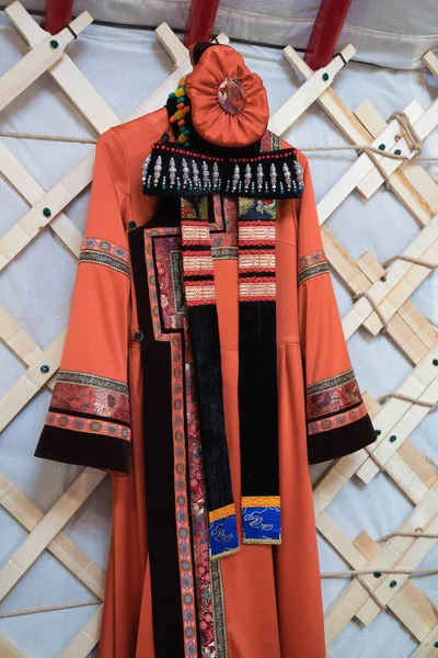 National buryat costume hanging on a hanger — Stock Photo, Image