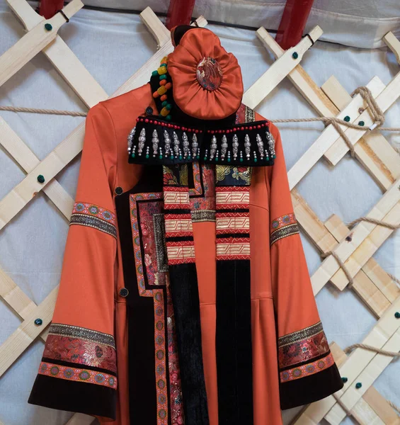 National buryat costume hanging on a hanger — Stock Photo, Image