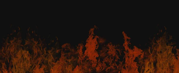 Tűz Fekete Háttérben Lángok Illusztrációk — Stock Fotó