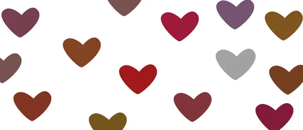 Corações Multicoloridos Fundo Branco Dia São Valentim Cópias — Fotografia de Stock