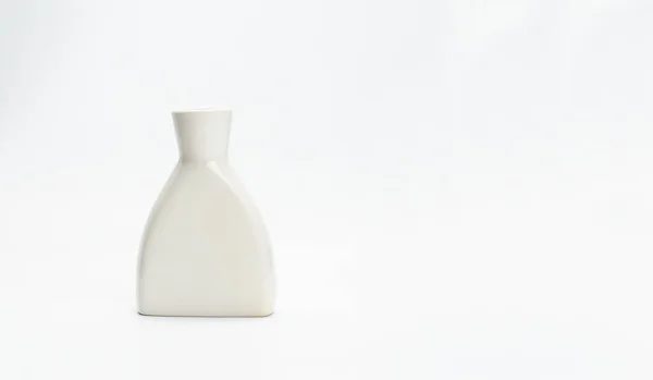 White Bottle Vase White Background Cosmetics — Stock Photo, Image