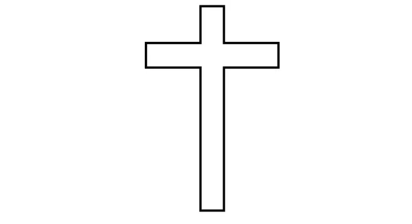 Krzyż Jezusa Krzyż Białym Tle — Zdjęcie stockowe