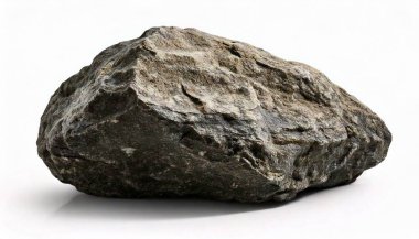 Rocky Stone beyaz arka planda izole edilmiş. Granit