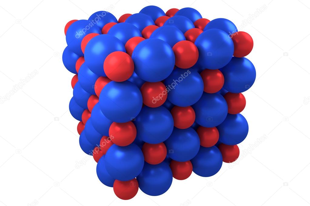 Molecule cubic crystal structure