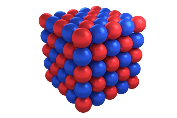 Estructura de cristal cúbico molecular — Foto de Stock