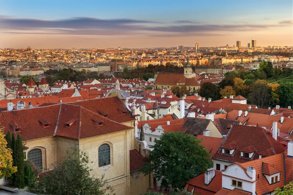 Panoramic view on Prague from the Prague Castle, Czech Republic — Stock Photo, Image