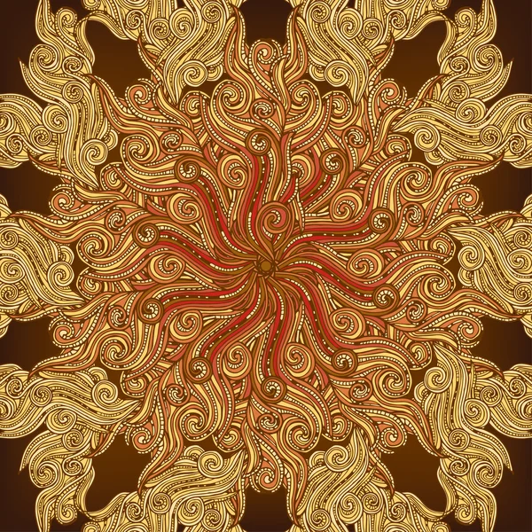 Padrão de renda redonda ornamental, fundo círculo com muitos detalhes, estilo mandala ornamentado . — Vetor de Stock