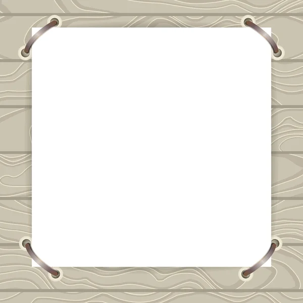 Conjunto de colección de papel blanco: tarjeta en blanco sobre fondo de madera. Vector. Parte de la colección. Plantillas para su texto . — Vector de stock