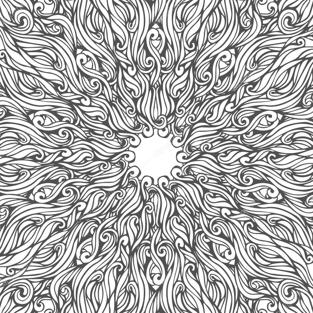 Carte vectorielle de Mandala sur fond blanc Conception de pages de livre de coloriage pour adultes et