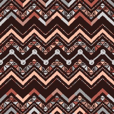 Soyut vektör renkli mercan zigzag çizgisi deseni