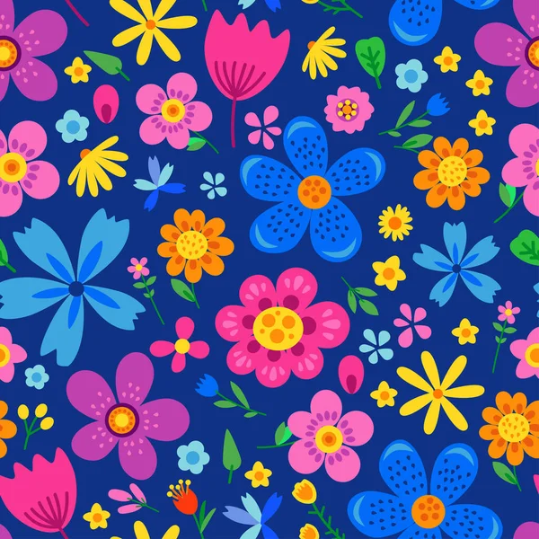 Incroyable vecteur floral motif sans couture — Image vectorielle