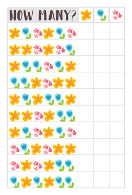 Harika çiçeklerin çocuk oyunlarını sayıyorum. .