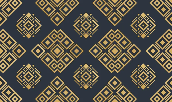 Éléments en or navajo motifs sans couture et éléments aztèques abstraits — Image vectorielle