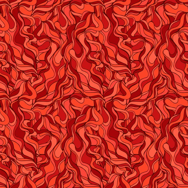 Red seamless abstract ornamental pattern. Endless background. — Stock Vector