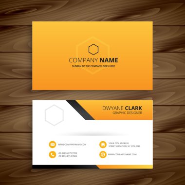 Modern sarı kartvizit