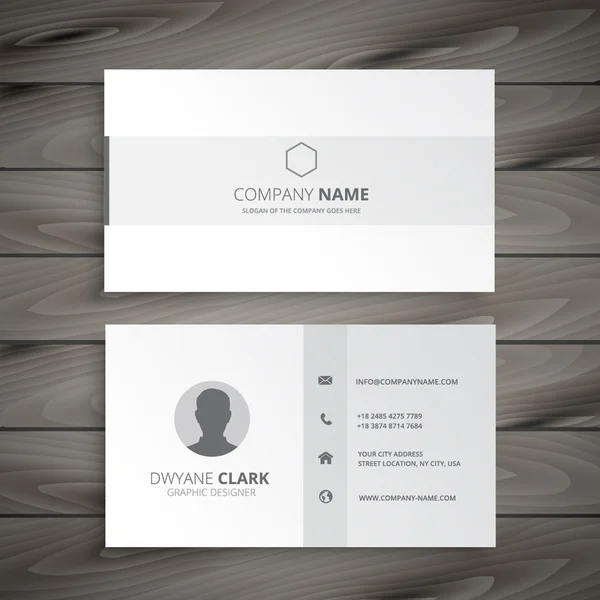 White minimal business card — Stock Vector