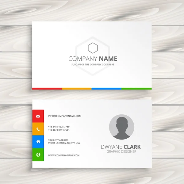 clean white business card