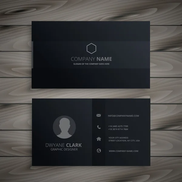 pure black dark business card