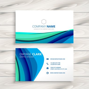 Kartvizit soyut dalga ile yapılan