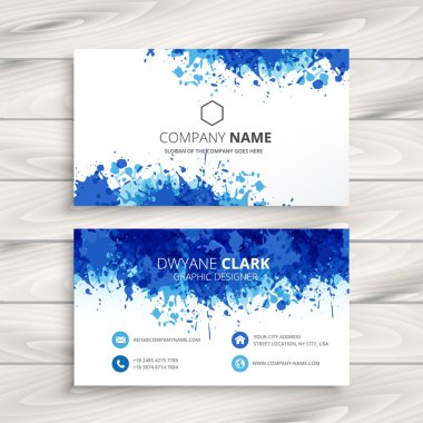 mavi soyut kartvizit