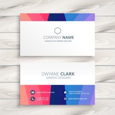 soyut renkli kartvizit