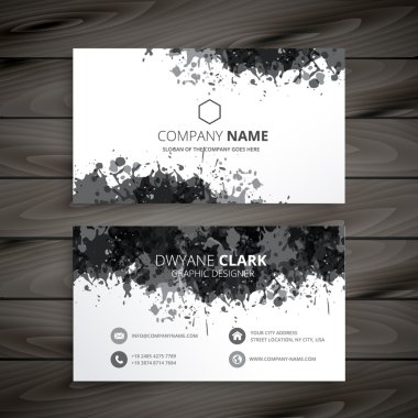 Grunge sıçrama kartviziti