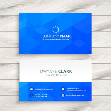 mavi soyut kartvizit