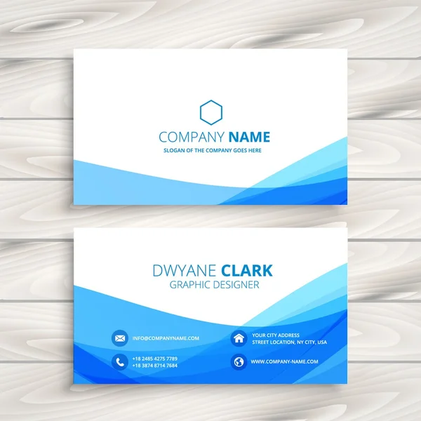 abstract wave business card