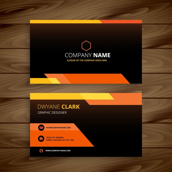 yellow black business card