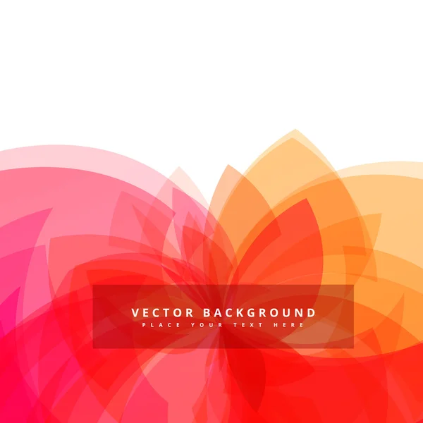 Fondo de estilo flor transparente colorido — Vector de stock