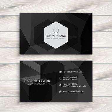 siyah kartvizit vektör çizim