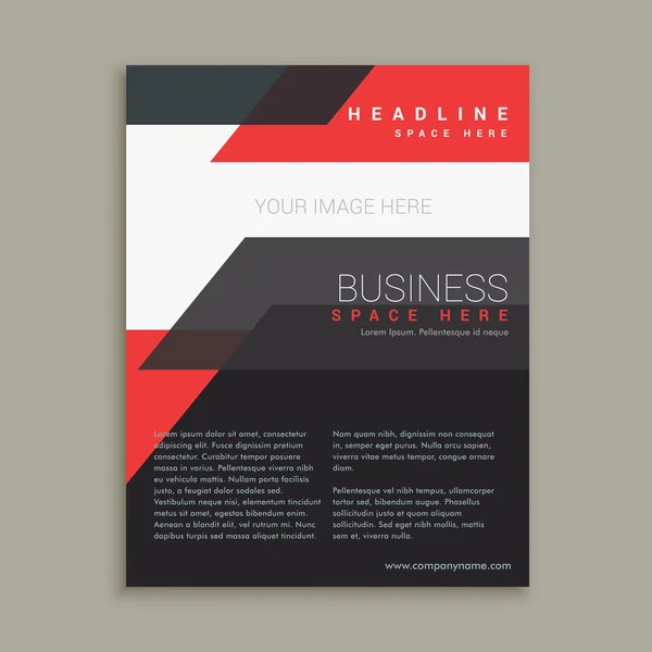 abstract business style red black brochure