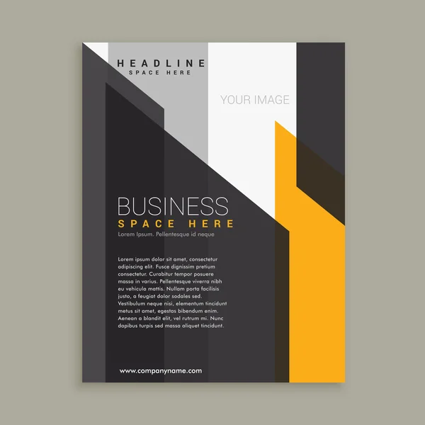 Modelo de negócio preto amarelo abstrato —  Vetores de Stock