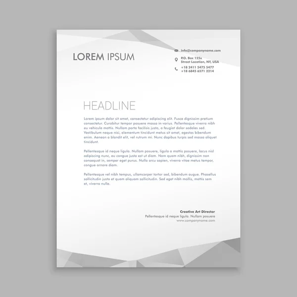 stylish modern letterhead design