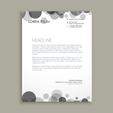 siyah noktalar kurumsal Antetli Kağıt tasarımı