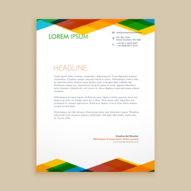 soyut renkli Antetli vektör çizim