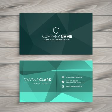 soyut çokgen şekli kartvizit