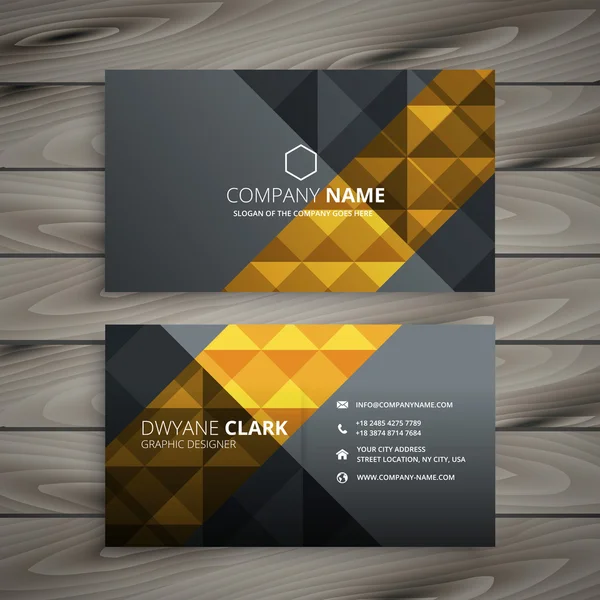 black golden business card design