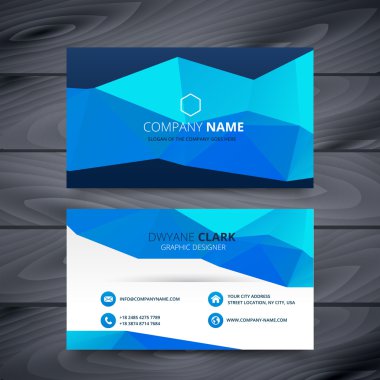 Mavi Kart Şablon Tasarımı