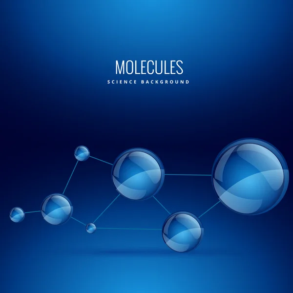 Molecule shape design background illustration — Stock Vector