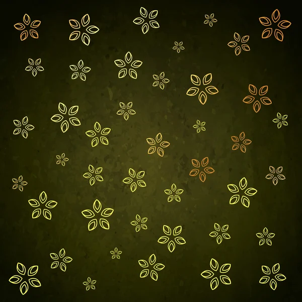 green golden flower leaf background pattern design